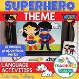 Superhero Speech and Language Activities | Pronouns & Prep