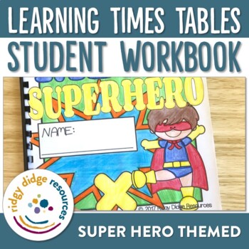Preview of Times Tables Student Workbook Superhero Themed