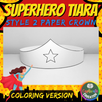 Superhero Tiara 2 Craft Paper Crown Hat Headband Activity Women's ...