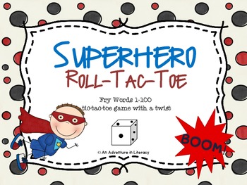 Superhero Tic Tac Toe Games Fry Words 1 100