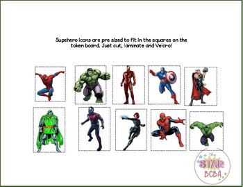 Superhero Token Economy Board 
