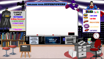 Preview of Superhero Virtual School Background