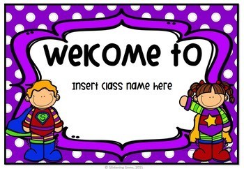 Superhero Welcome Sign Editable Worksheets Teaching Resources Tpt