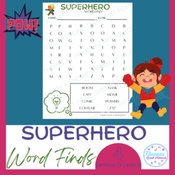 Preview of Superhero Word Finds
