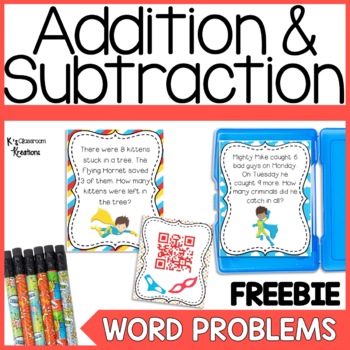 Preview of Superhero Addition and Subtraction Word Problems