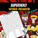 Superhero Word Search Puzzle Activity FREE