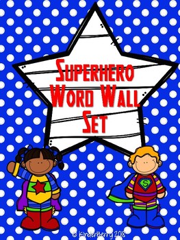 Preview of Superhero Word Wall Set