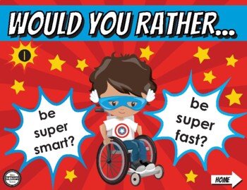 Superhero Would You Rather Brain Break - PE, Indoor Recess, OT, PT