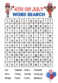 4th of July Word Search
