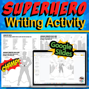 Preview of Superhero Writing Activity, Narrative, Graphic Organizers, Bulletin Board Ideas