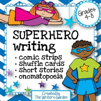 Preview of Superhero Writing: Story Packet, Character Cards, Comics