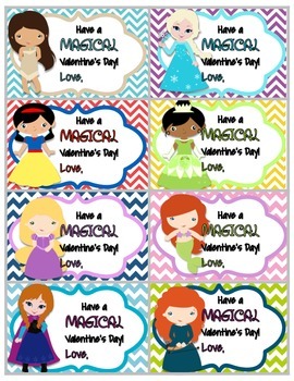 princess valentines day cards