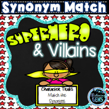 Preview of Superhero and Villain Character Traits Game | Character Traits Activity