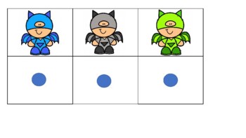 Preview of Superhero color matching task cards