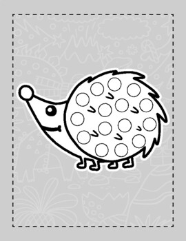 Preview of Animals dot markers coloring pages for kids