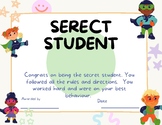Secret student  |  Classroom Management Strategy "Superher