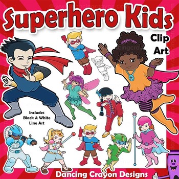 Preview of Clip Art Kids | Superhero Clipart