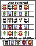 Superheroes ABA Pattern Cards | Three Pack