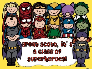 Preview of Superheroes Editable Classroom Theme