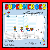 Superheroes Theme Writing Paper
