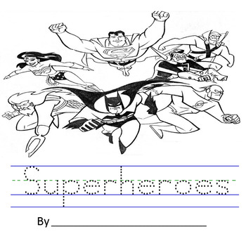 superheroes tracing adapted book printable by special teacher cafe