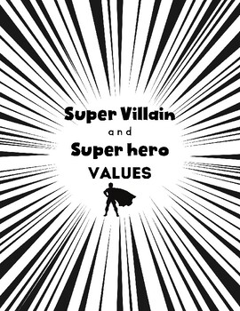 Preview of Superheroes and Villians: SEL Character Values