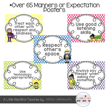 Superhero Manners and Expectations Posters {Editable} by Carrie Comincioli