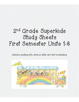 Preview of Superkids Reading Program: Study Sheets