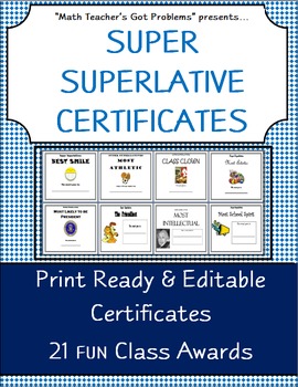 Superlative Award Certificate Template from ecdn.teacherspayteachers.com