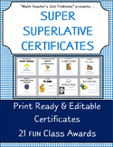 Classroom Awards :Superlative Certificates "Perfect for Mi