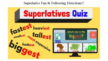 Preview of Superlative Fun & Following Directions!!