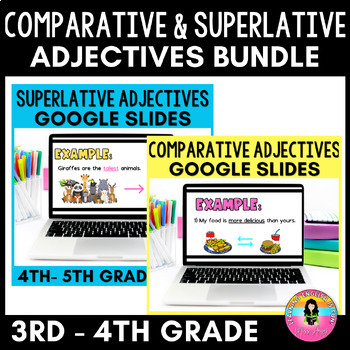 Preview of Comparative and Superlative Adjectives Google Slides™ Digital Resources