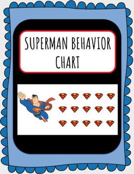 Preview of Superman Behavior Sticker Chart PBIS Positive Reinforcement