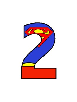 superman number and letter pack by the teacher dude tpt