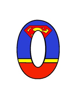 superman number and letter pack by the teacher dude tpt