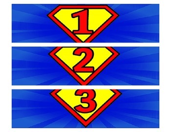 superman numbers 1 36 box labels by connolly cloud tpt