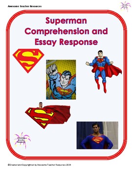 Preview of Superman Reading Comprehension Passage and Response Essay