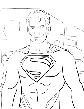 Preview of Superman coloring page