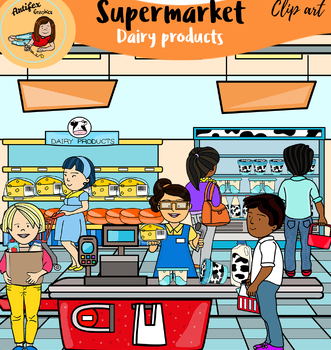 Supermarket- dairy products by Artifex | TPT