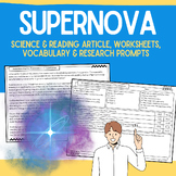 Supernova: No-Prep Science Packet: Passage, Worksheets, & 