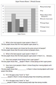 Preview of Superpower Statistics independent worksheet