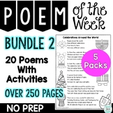 Poem of the Week Bundle 2 Activities for Poetry and Shared
