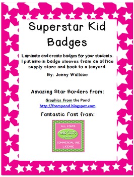 Super Star! Badges at Lakeshore Learning