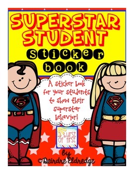 Preview of Superstar Student Sticker Book {Freebie}!