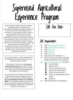 Preview of Supervised Agricultural Experience Program Handbook (Traditional)