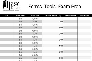 Preview of FREEBIE! Supervision Hours Tracker - Google Sheets