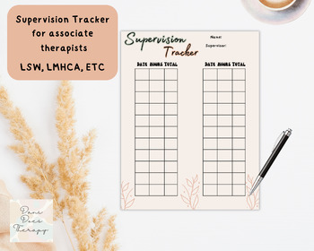 Preview of Supervision Tracker for Providers/Therapists/Counselors/Group Facilitators