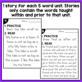 Special Education - Reading Practice Short Stories for PCI Level 1 ...