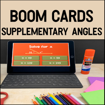 Preview of Supplementary Angles BOOM CARDS
