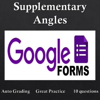 Preview of Supplementary Angles- Google Form
